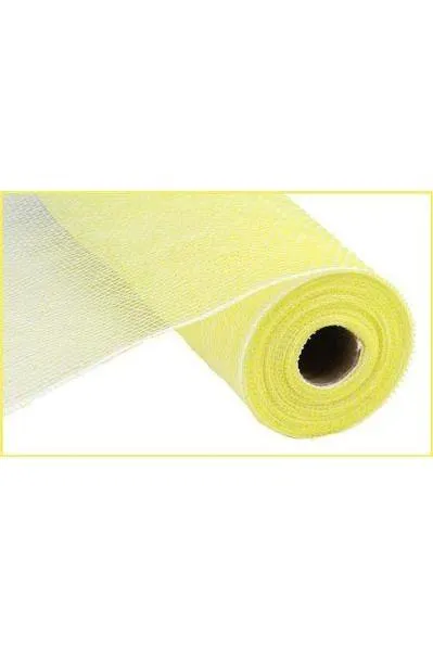 10.5" Poly Mesh Roll Ribbon: Iridescent Pastel  Yellow Foil