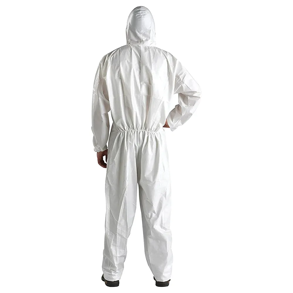 3M Disposable NonSterile Coverall Safety Work Wear with Hood - White, Medium