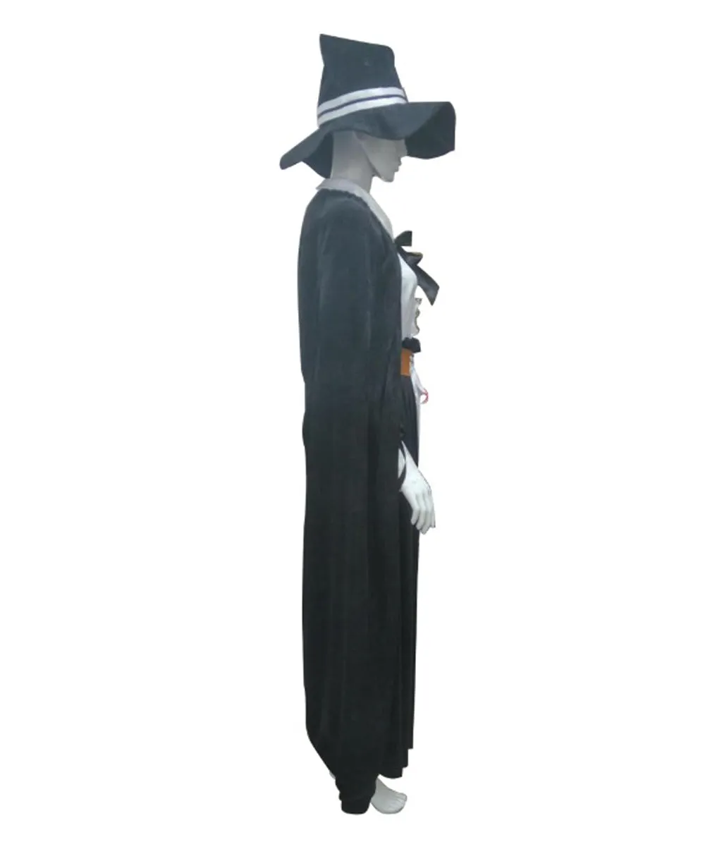 Adult Women's Witch Costume with Hat Costume | Black Halloween Costume