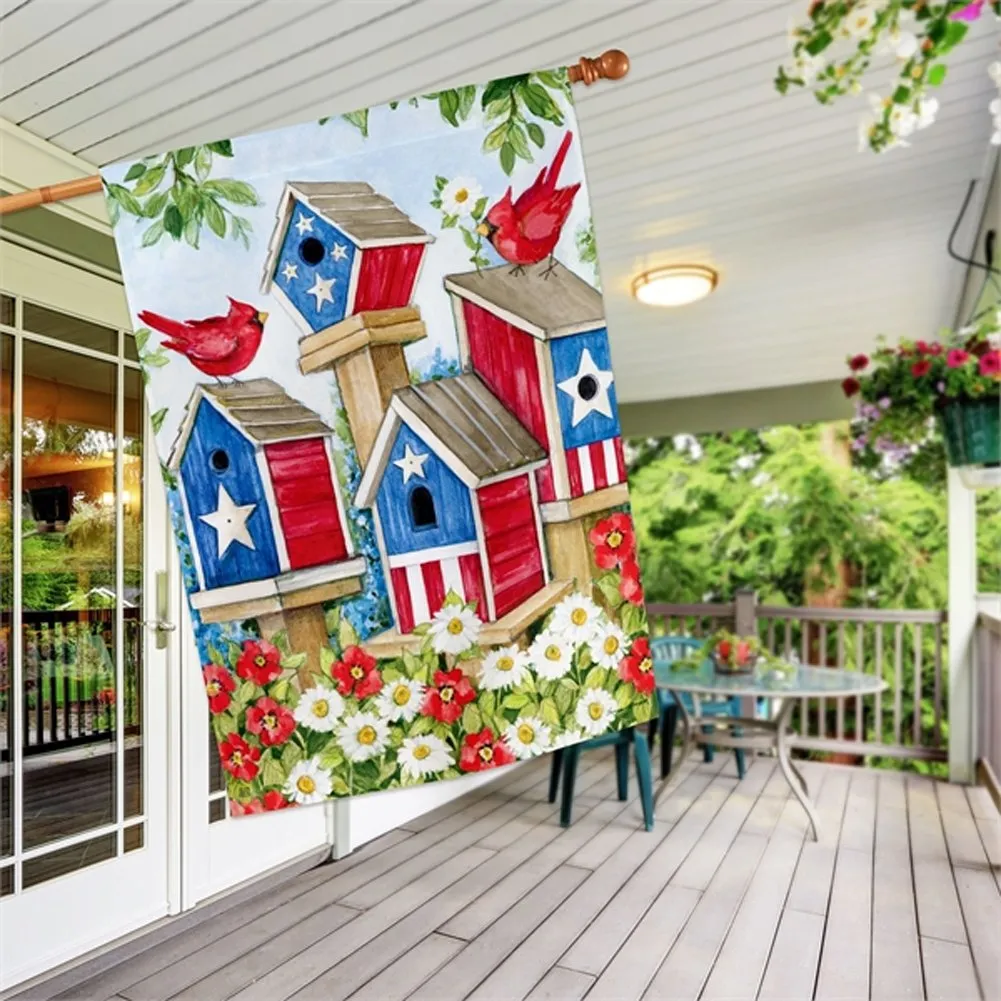 All American Birdhouses House Flag