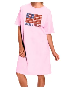 American Bacon Flag - Stars and Strips Adult Wear Around Night Shirt and Dress