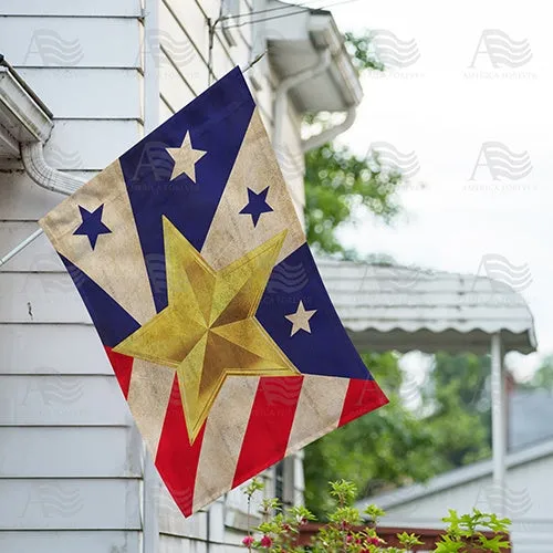 American Gold Star Double Sided House Flag