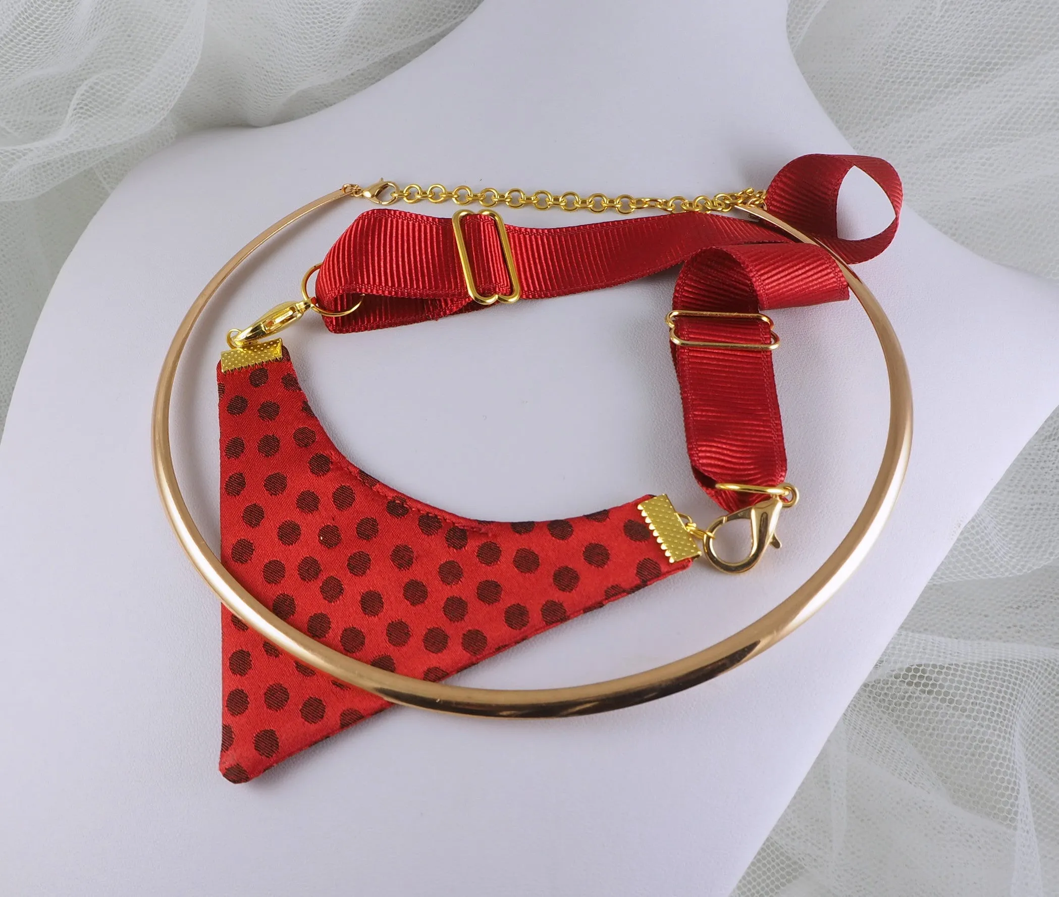 BOW TIE "RED CHAMPAGNE" FOR WOMEN