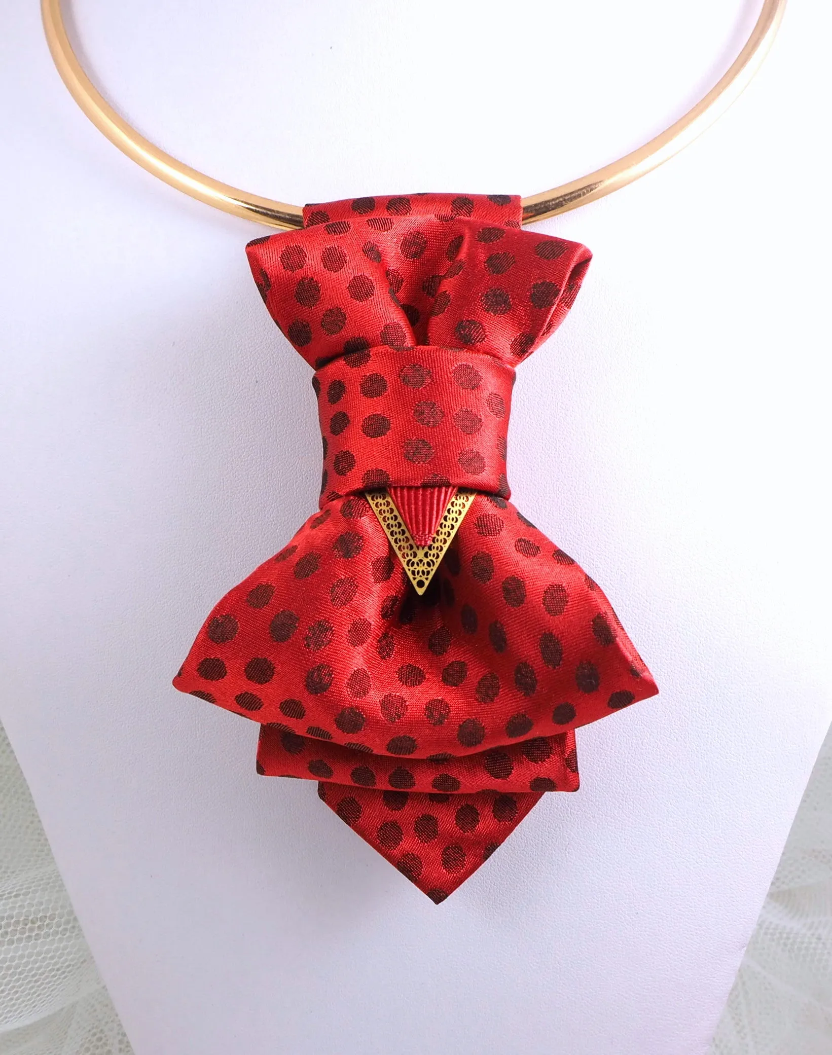 BOW TIE "RED CHAMPAGNE" FOR WOMEN