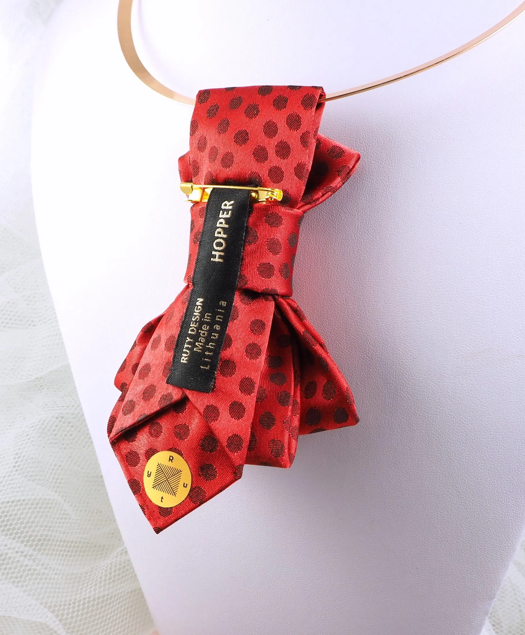 BOW TIE "RED CHAMPAGNE" FOR WOMEN