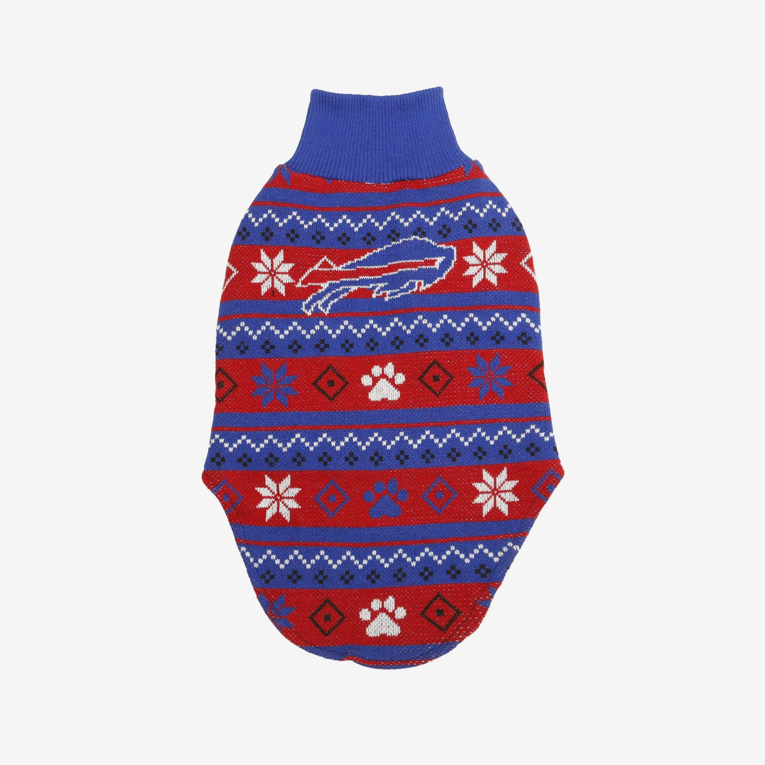 Buffalo Bills Knitted Holiday Dog Sweater