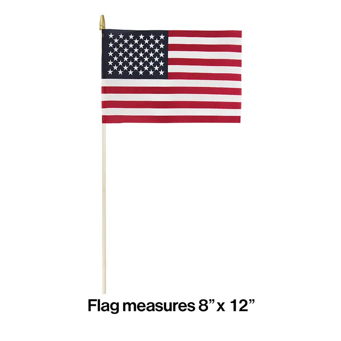 Bulk Medium Cloth American Flags (36 per Case)