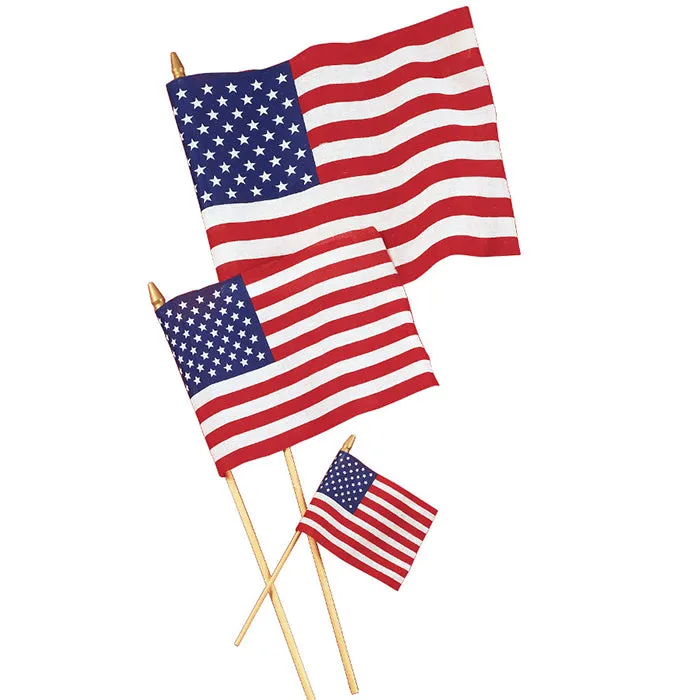 Bulk Medium Cloth American Flags (36 per Case)