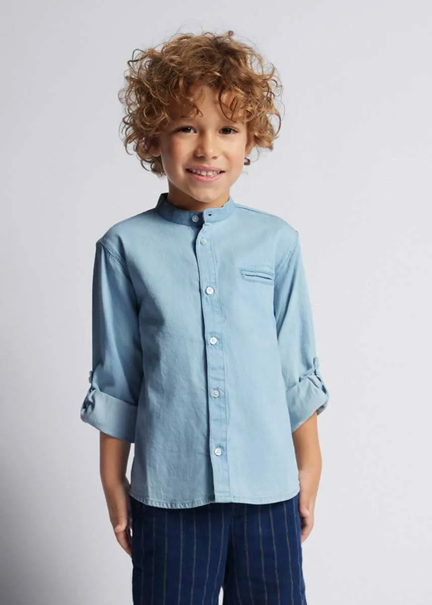 Cameron Boys Button Down Shirt - Light Denim