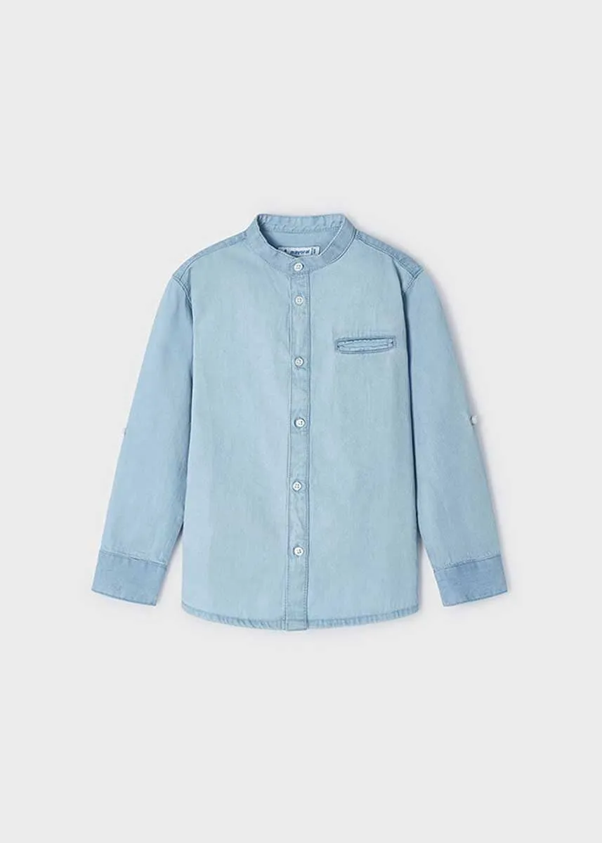 Cameron Boys Button Down Shirt - Light Denim