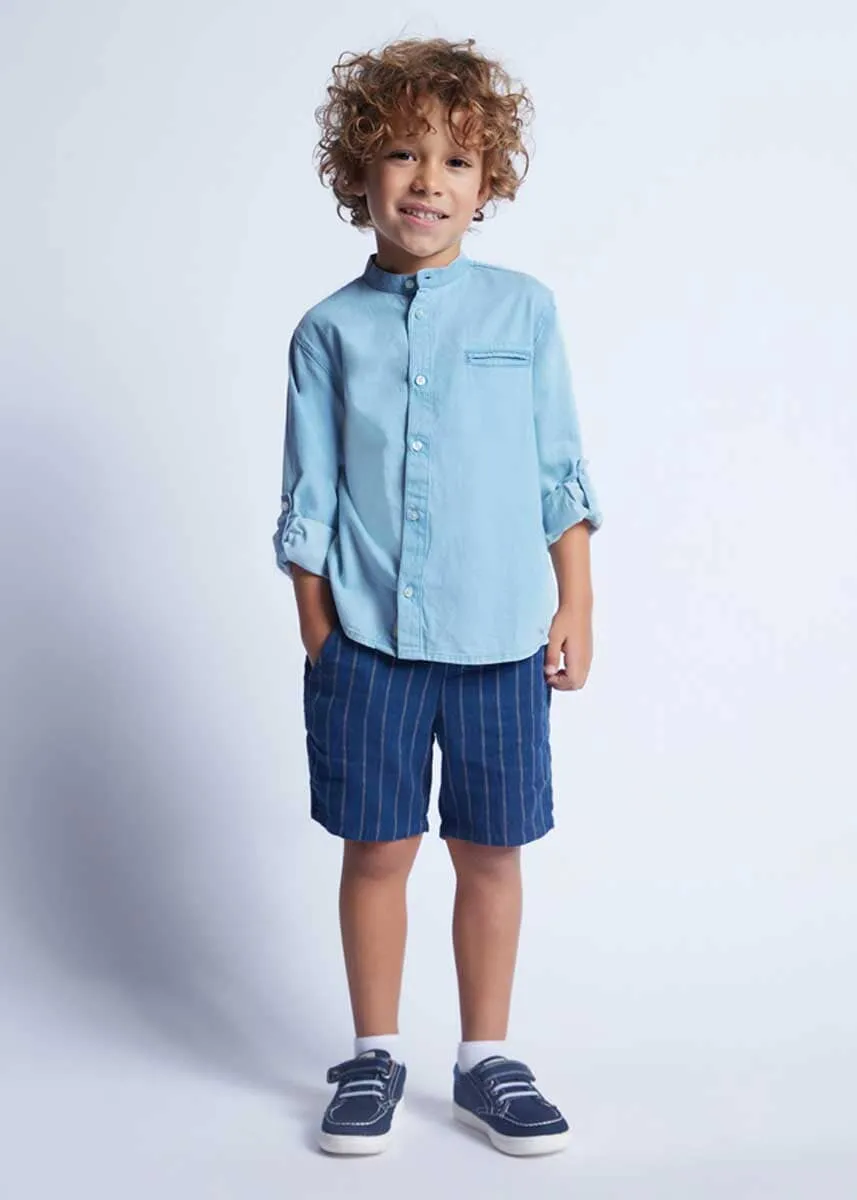 Cameron Boys Button Down Shirt - Light Denim