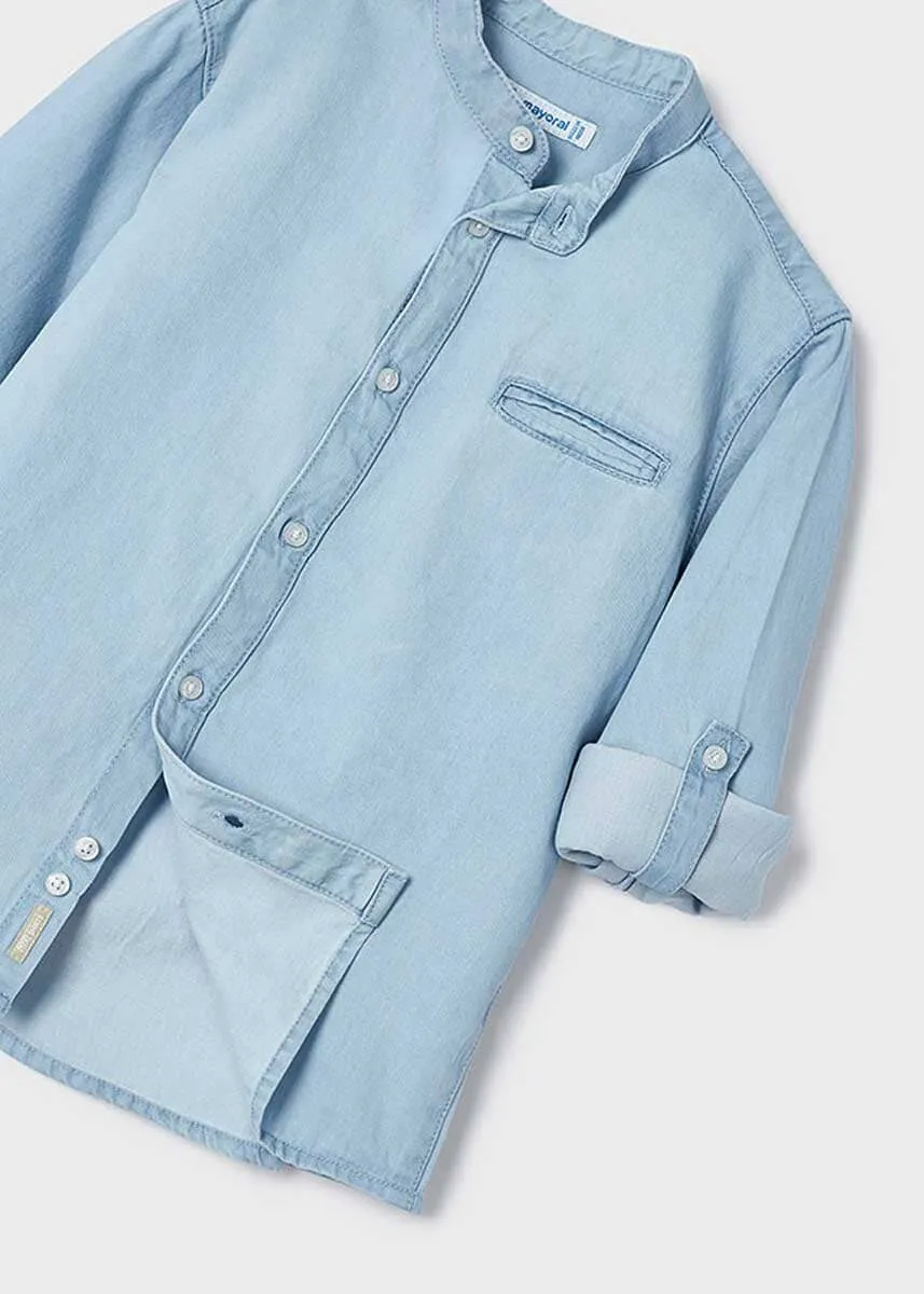 Cameron Boys Button Down Shirt - Light Denim