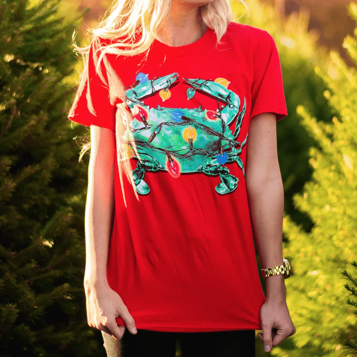 Christmas Lights Crab (Red) / Shirt