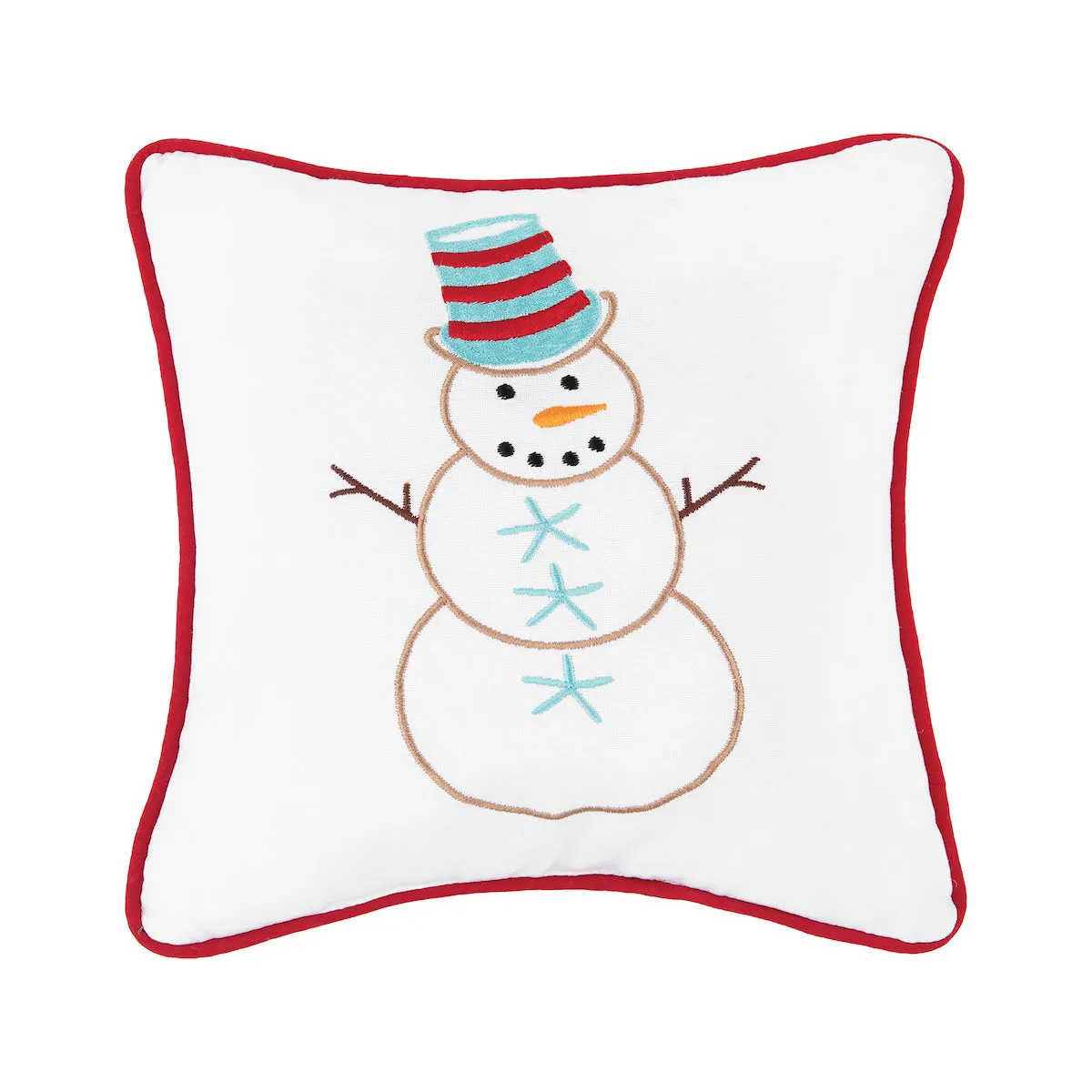 Coastal Snowman Mini Pillow