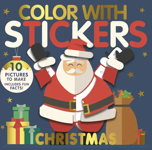 Color with Stickers Christmas Book