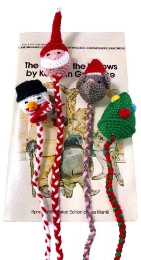 Crocheted Holiday-Themed Bookmarks