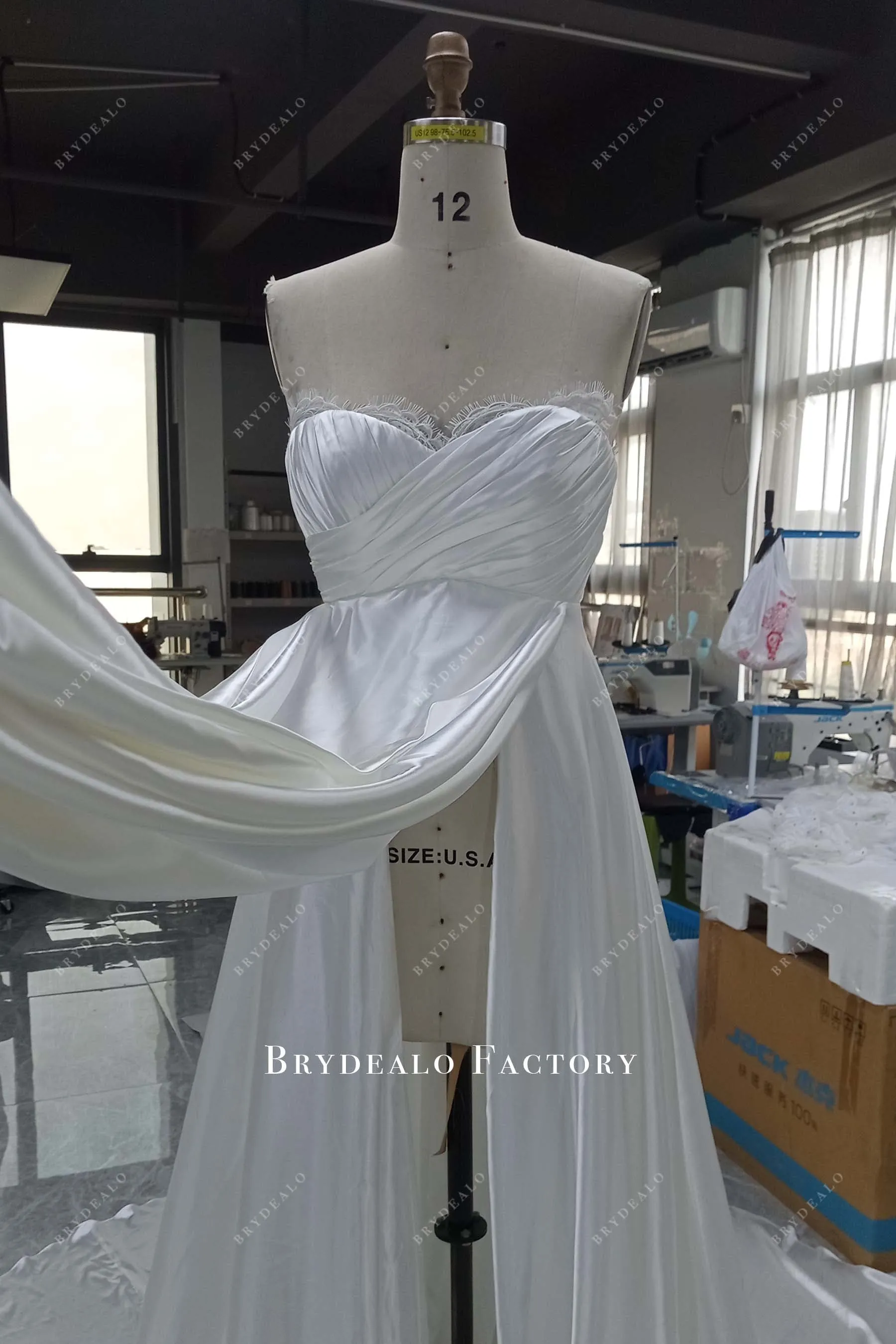 Custom Wholesale Charmeuse Pregnant Multi-Wear Bridal Dress