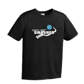 Don't Get Smashed (Cyan Orange Pink Pickleball Colors) | Youth Short Sleeve Athletic Shirt | 100% Polyester