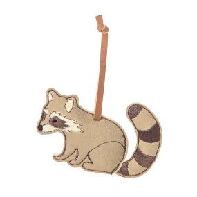 Faux Leather Racoon Ornament