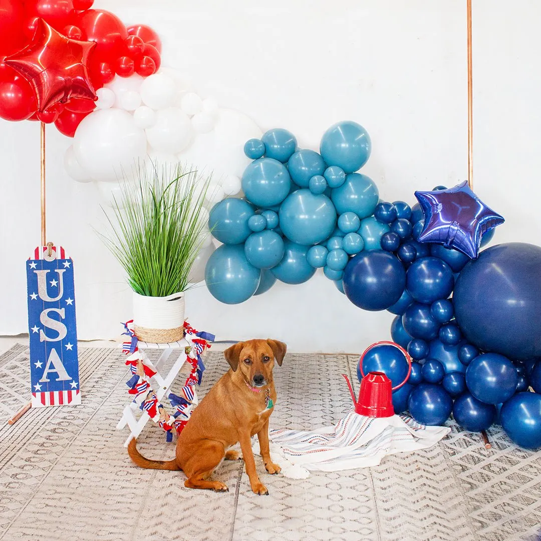 Firework Red, White, & Blue Patriotic Star Balloons (3-Pack)