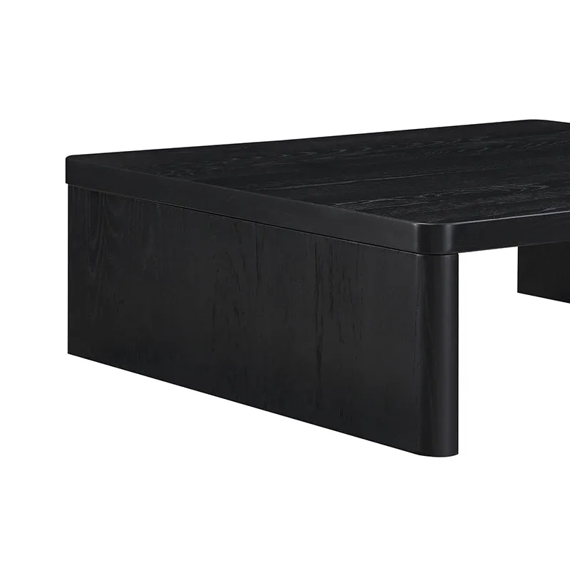 Form Coffee Table, Square, Black Oak