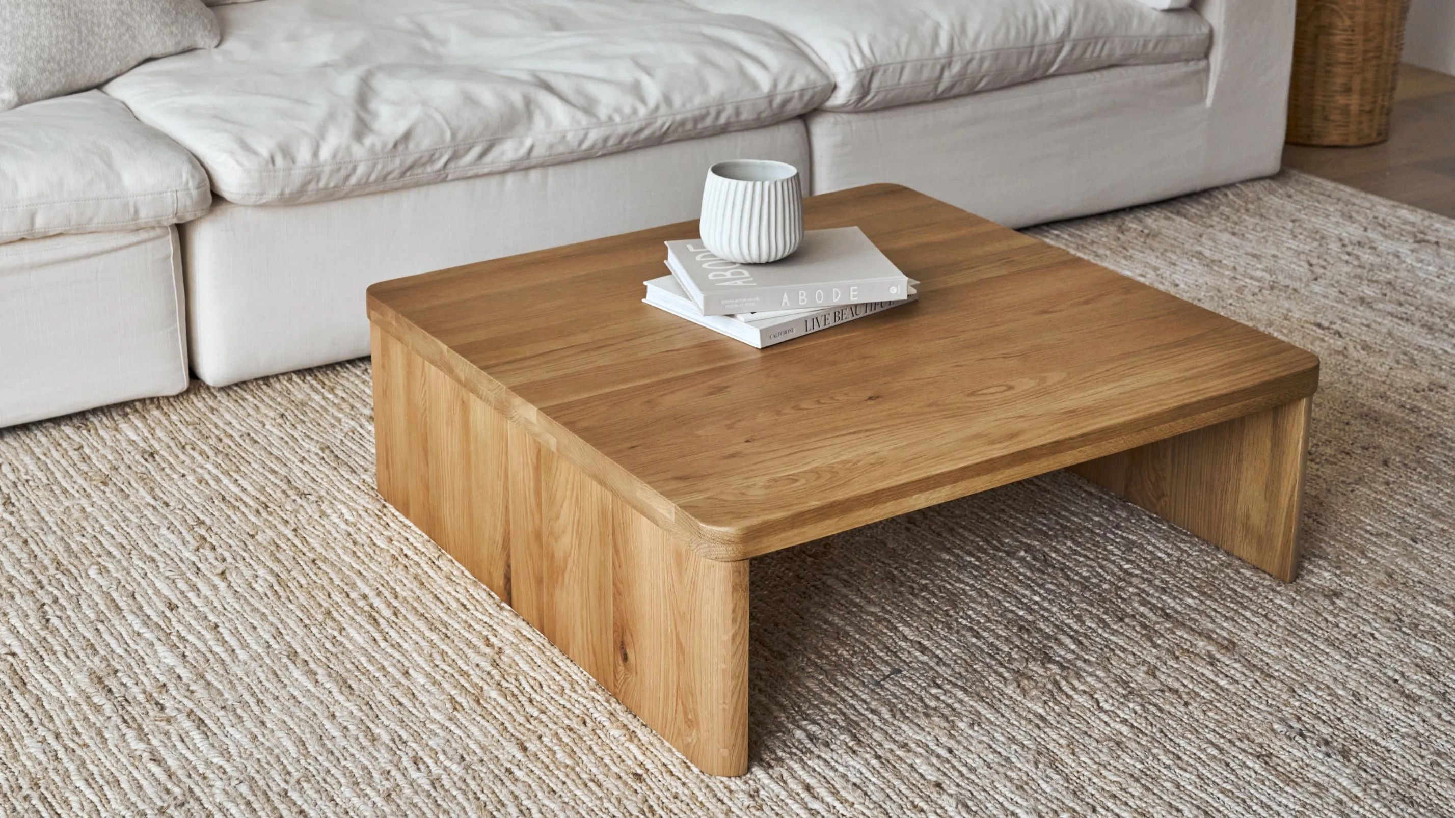 Form Coffee Table, Square, Black Oak