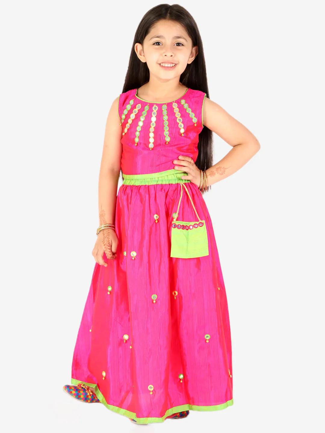 Girl's Mirror Bells Lehenga Choli - KID1 Girls