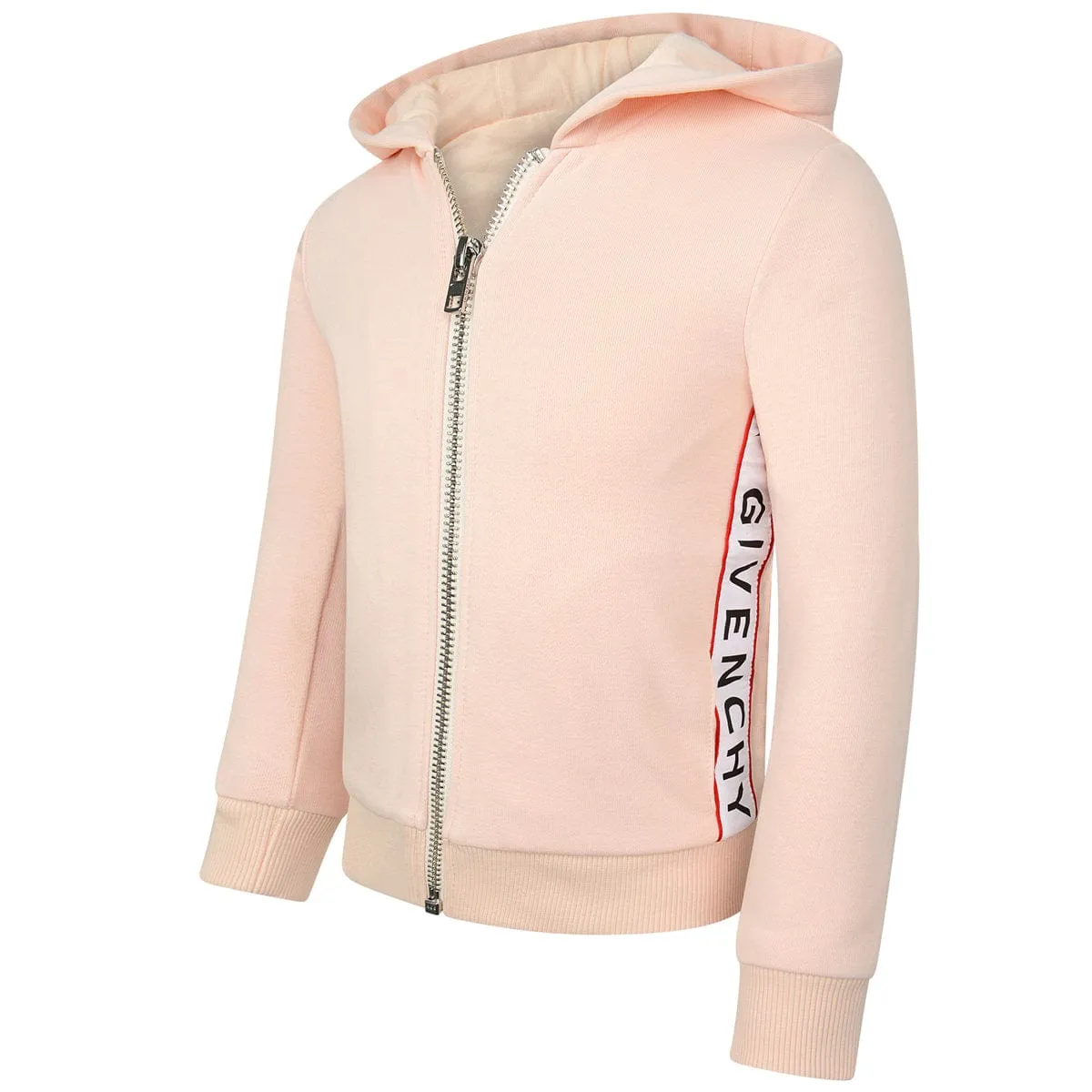 Givenchy Girls Logo Trim Zip Up Top