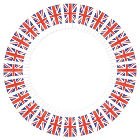 Great Britain Union Jack Flag Paper Plates - 23cm - Pack of 8