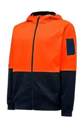 Hard Yakka Two Tone Brushed Fleece Hi Vis Hoodie Y19320