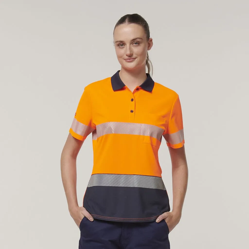 Hard Yakka Women's Hi Vis Taped Polo Shirt Y08602