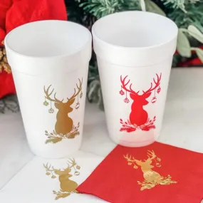 Holiday Themed Foam Party Cups