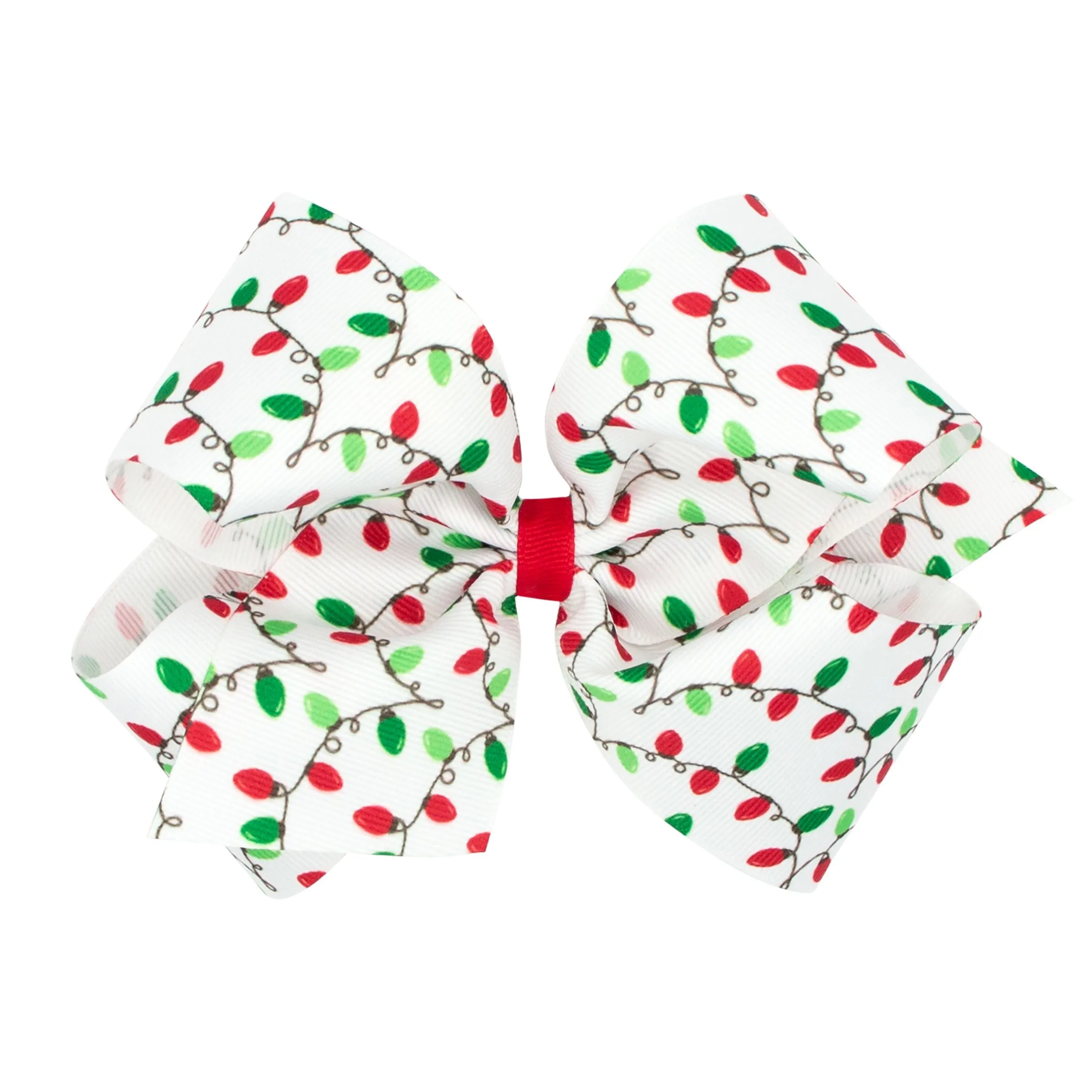 Holiday themed printed grosgrain bows