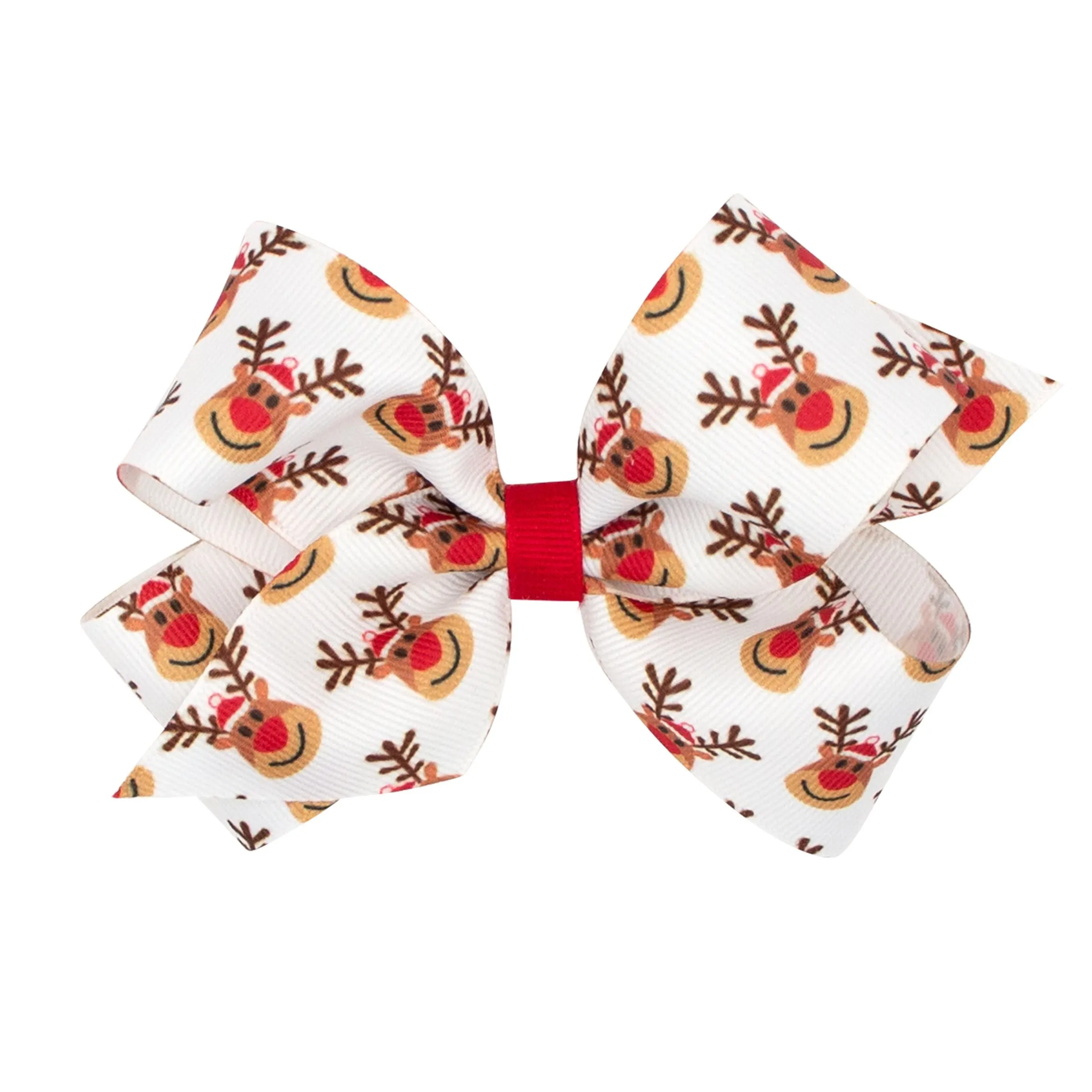 Holiday themed printed grosgrain bows