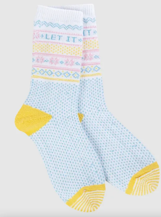 Let It Snow Holiday Mini Crew Socks