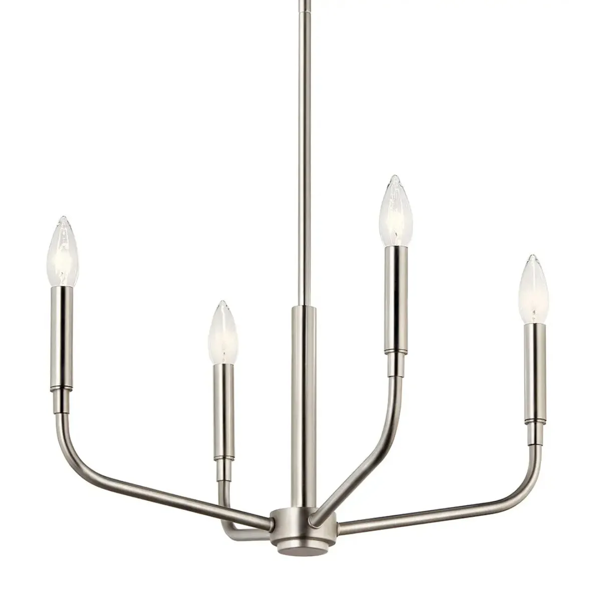 Madden 20" 4-Light Convertible Chandelier, Brushed Nickel Finish