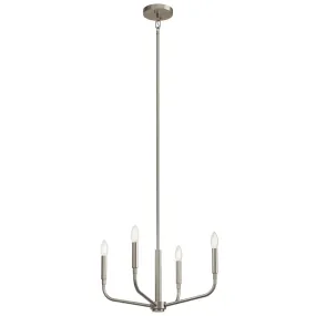 Madden 20" 4-Light Convertible Chandelier, Brushed Nickel Finish