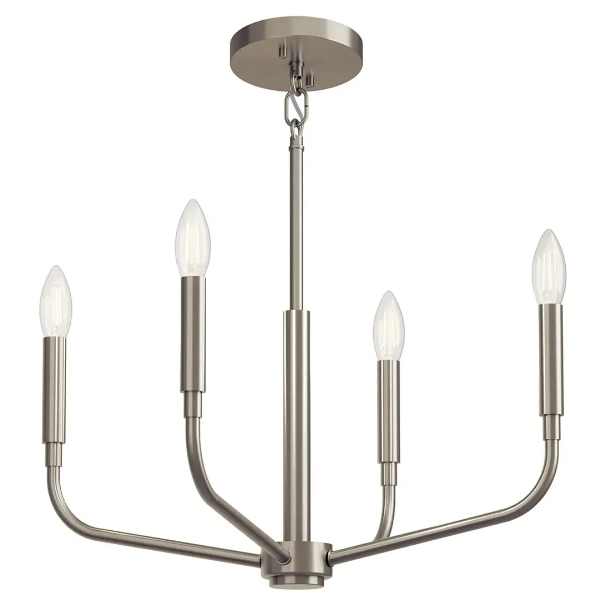 Madden 20" 4-Light Convertible Chandelier, Brushed Nickel Finish