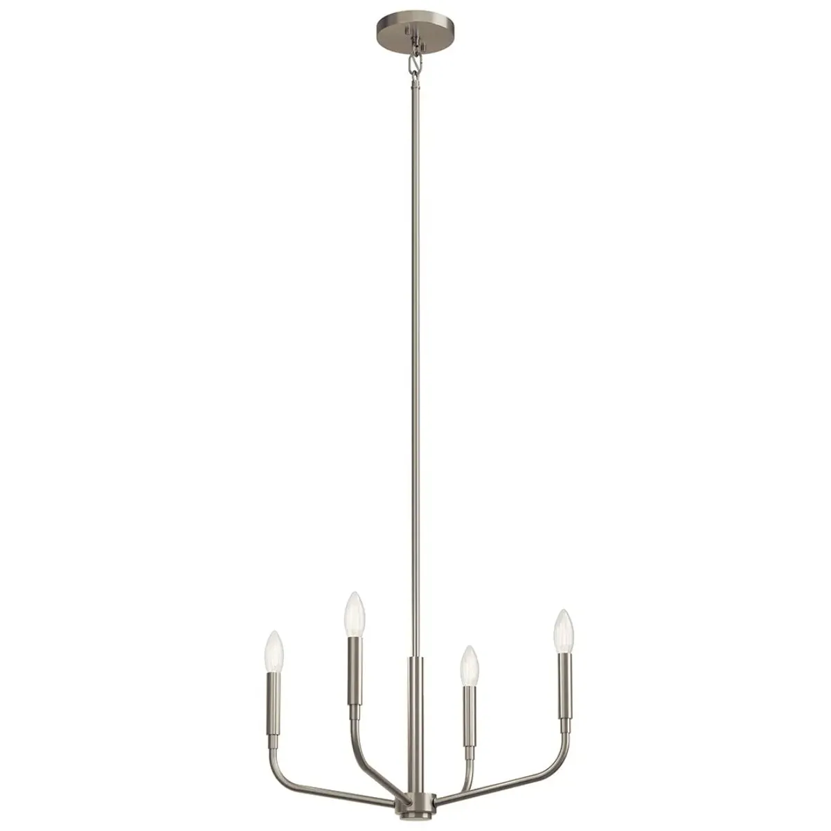 Madden 20" 4-Light Convertible Chandelier, Brushed Nickel Finish