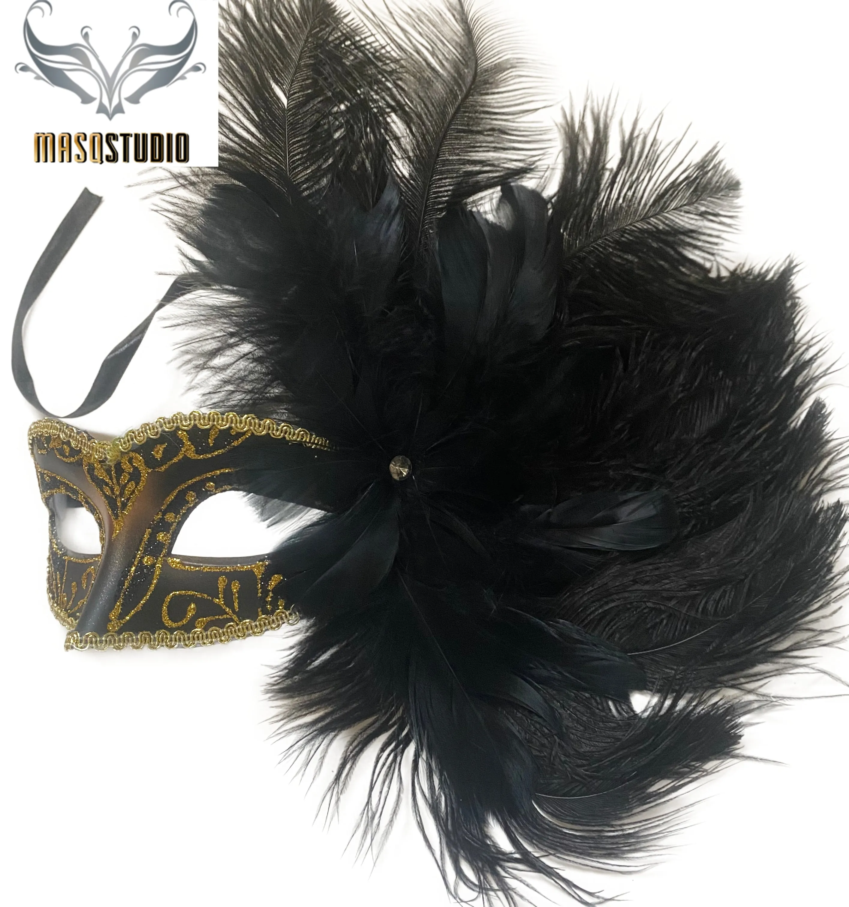 Masquerade Feather Mask Costume Carnival dress up Parade Birthday Dance Prom Eye Wear