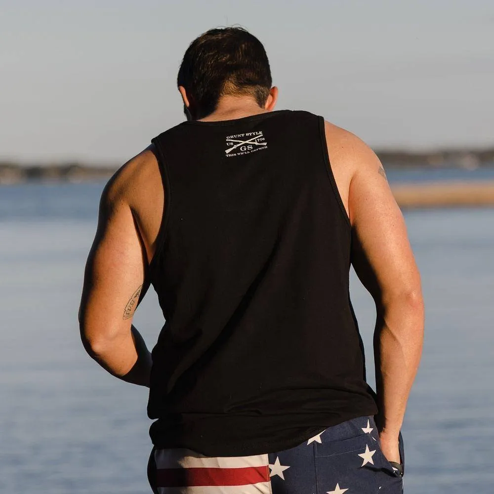 Men's American Spartan Tank - Black