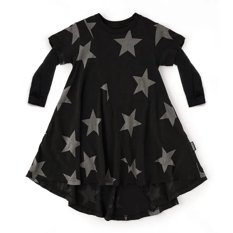 NUNUNU Star 360 Dress Black