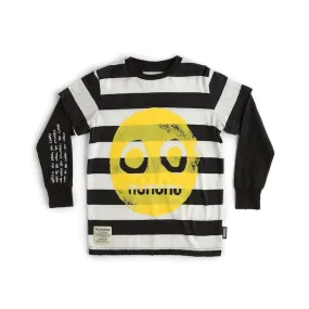 NUNUNU Striped Smile T-Shirt