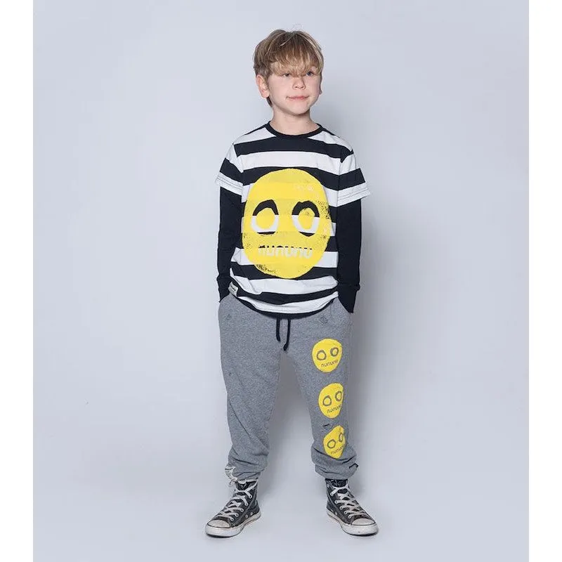 NUNUNU Striped Smile T-Shirt