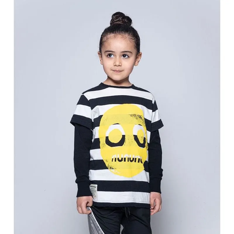 NUNUNU Striped Smile T-Shirt