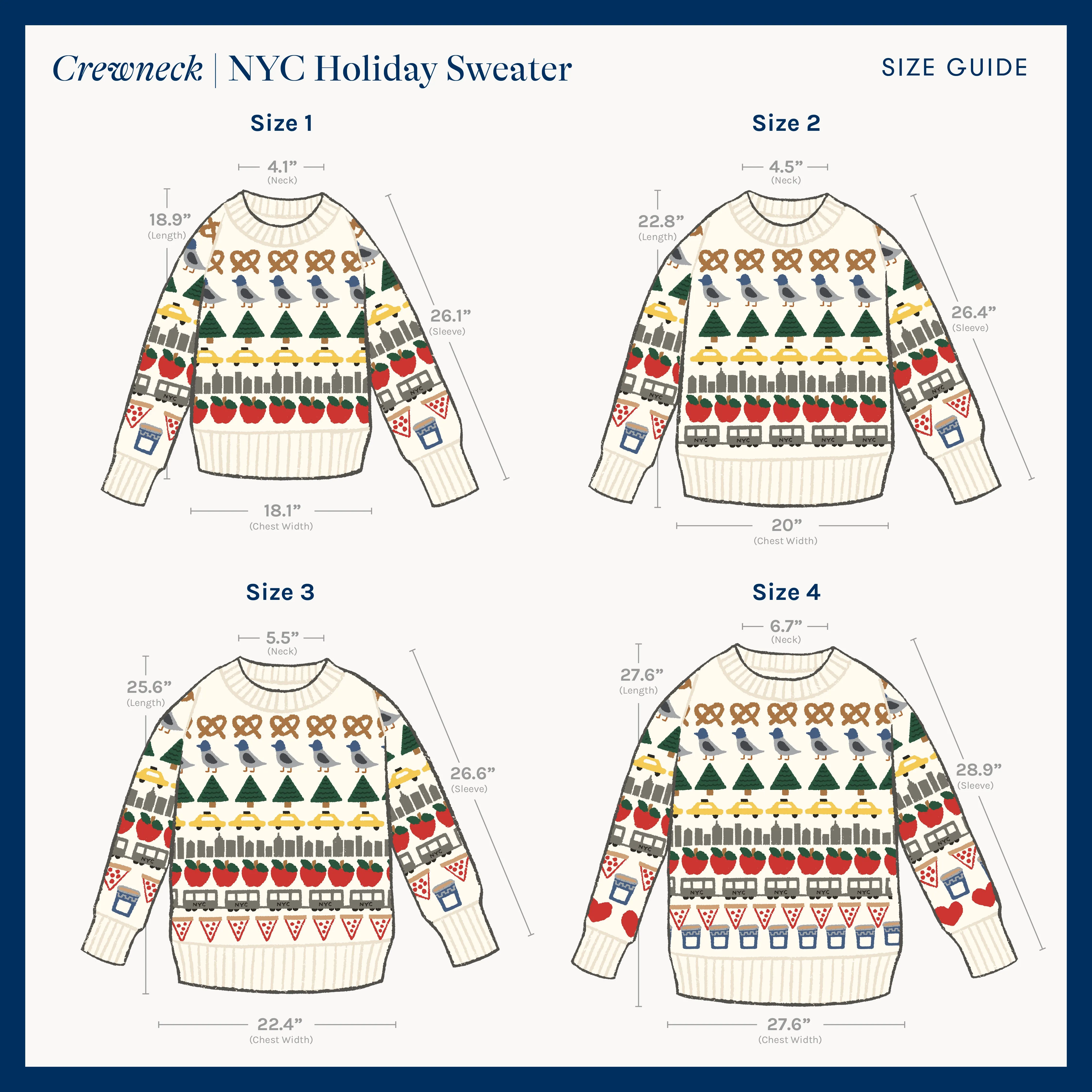 NYC Holiday 100% Alpaca Sweater - Crewneck