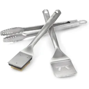 Outset Lux 3-Piece Stainless Steel BBQ Tool Set