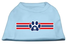 Patriotic Star Paw Screen Print Shirts Baby Blue M (12)