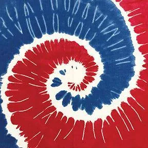 PATRIOTIC TIE DYE SWIRL BANDANNA 3 PACK