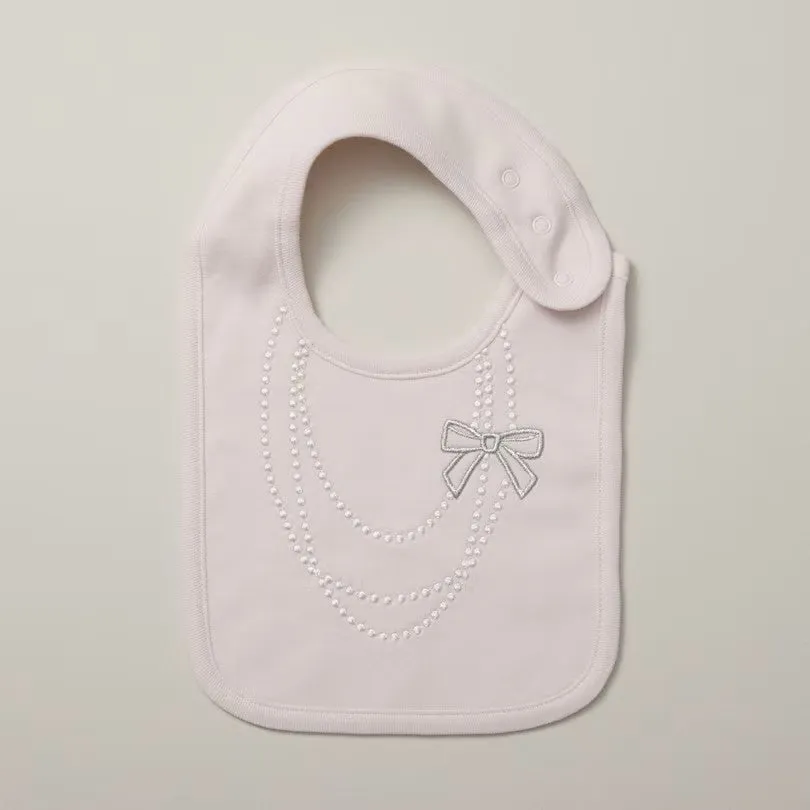 Pearls Baby Bib BNWT